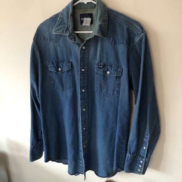 Vintage Wrangler Denim Shirt - Picture 2 of 7